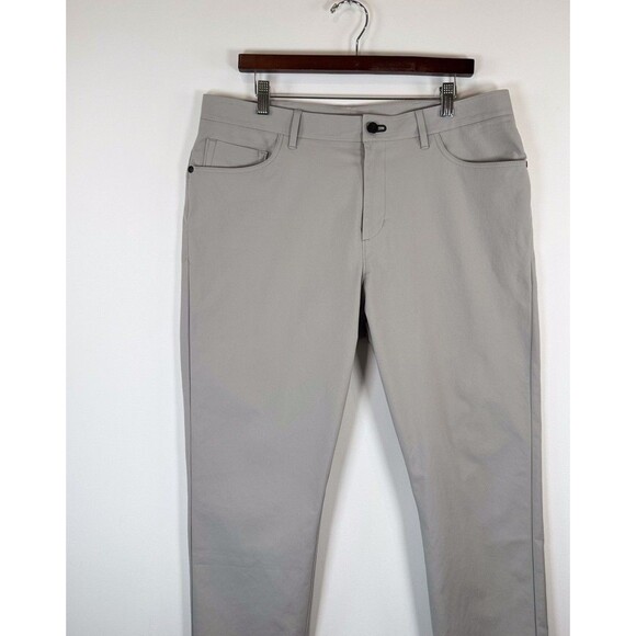 Public Rec Mens Pants Gray Chino 5 Pocket Straight Performance Classic 36x24 - Picture 5 of 11